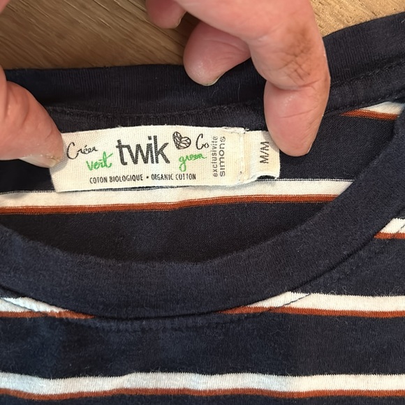 Navy stripped tee shirt dress - Picture 4 of 8